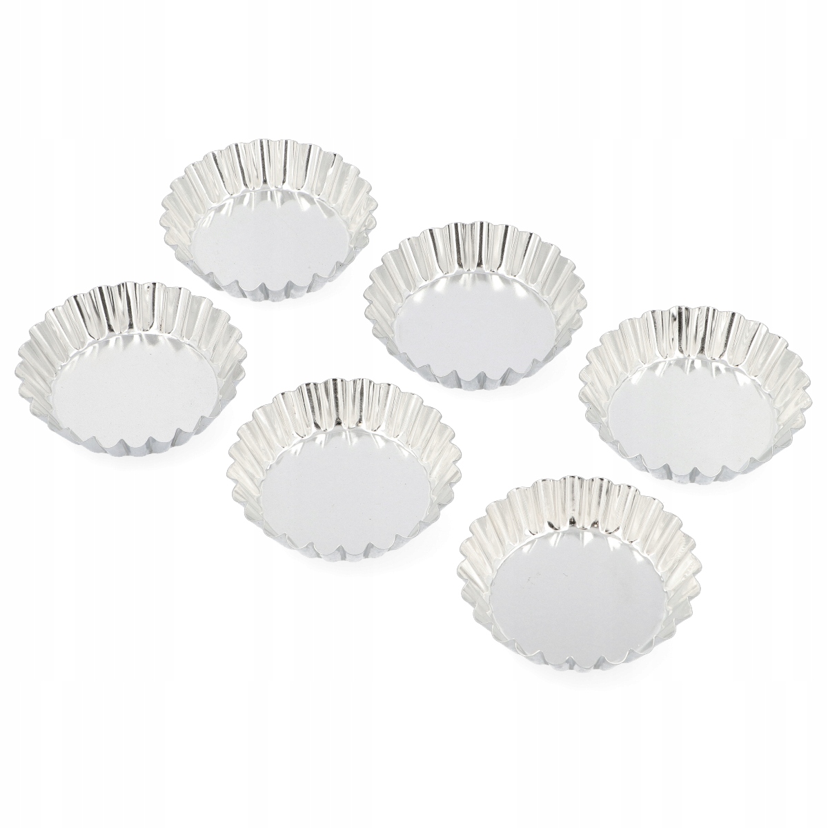 Foremki do TARTALETEK babeczek TARTY metalowe x6 Kod producenta Zestaw foremek do babeczek 6 szt. SNB