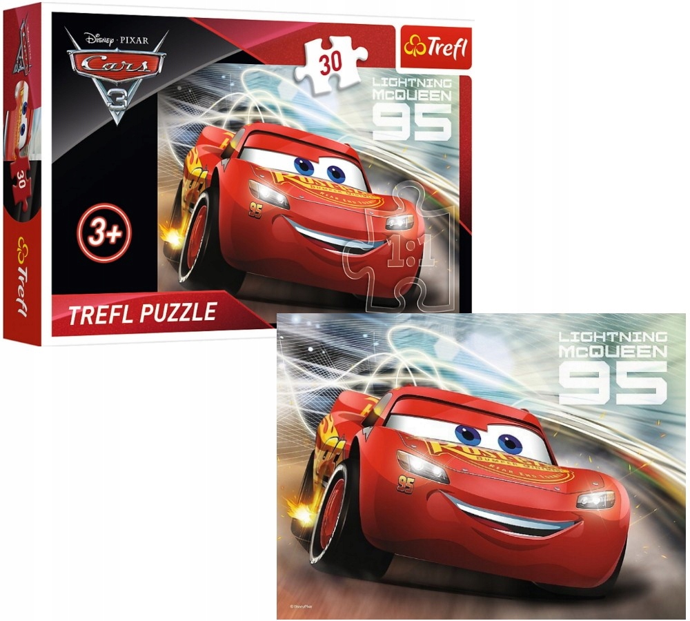PUZZLE 30 EL CARS 3 AUTA ZYGZAK MCQUEEN TREFL Marka Trefl