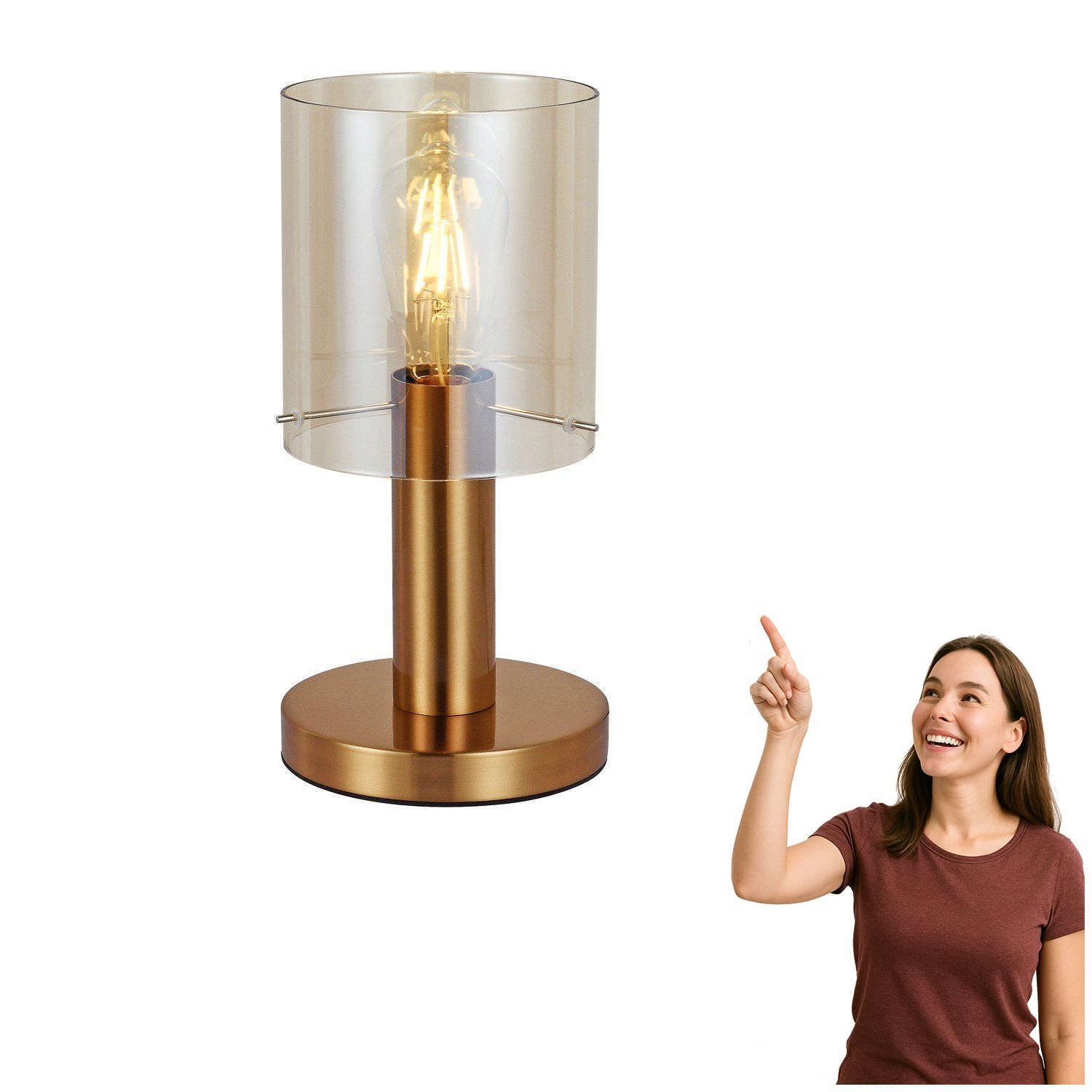 Stolová lampa Sardo TB-5581-1-BRO+AMB Italux