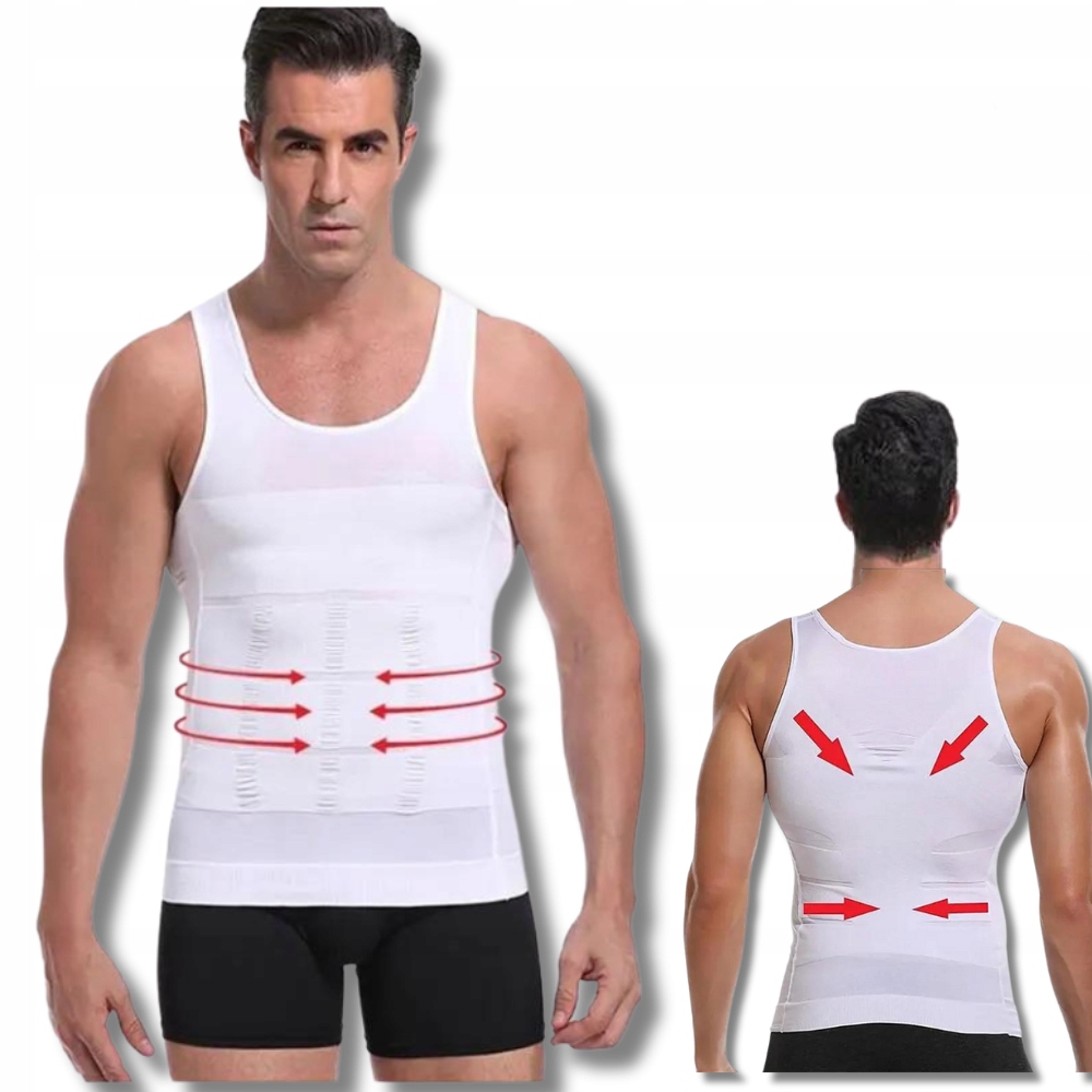 KOSZULKA WYSZCZUPLAJĄCA podkoszulka MĘSKA modelująca COMFORT biała XL Marka inna