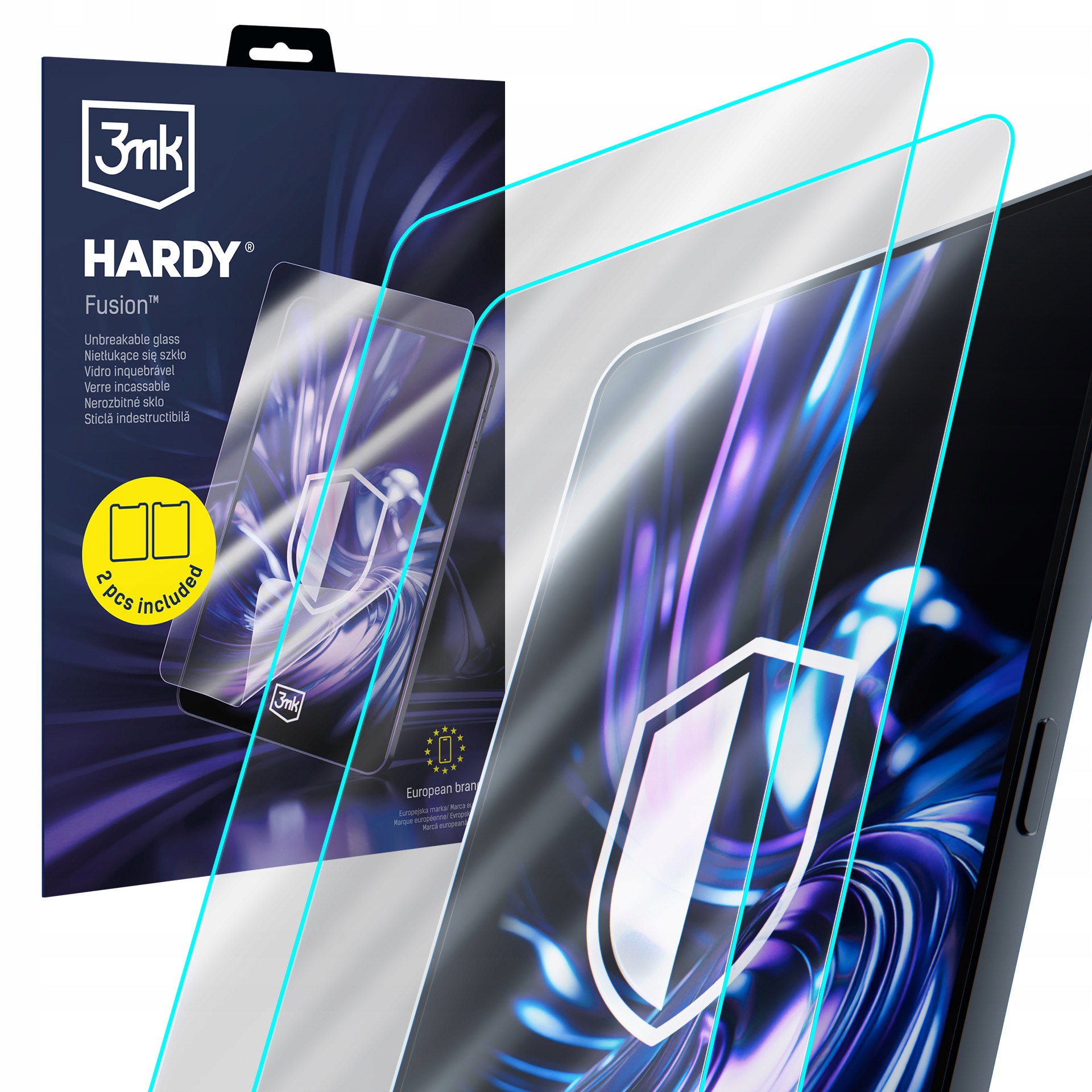 2x Szkło hybrydowe 7H na ekran 3mk Hardy Fusion do Doogee Tab E3 Max 14"