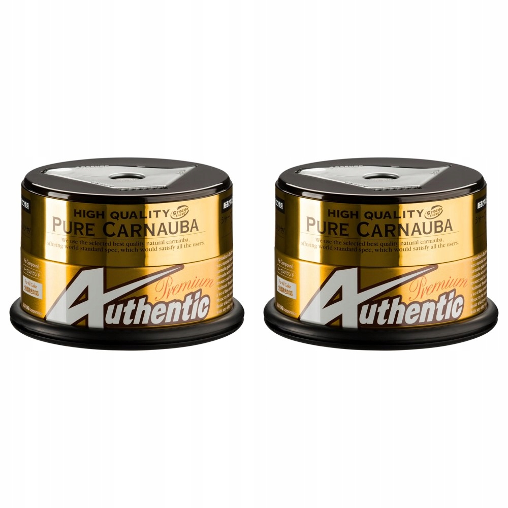 Tvrdý vosk SOFT99 Authentic Premium Carnauba 200 g sada 2 ks