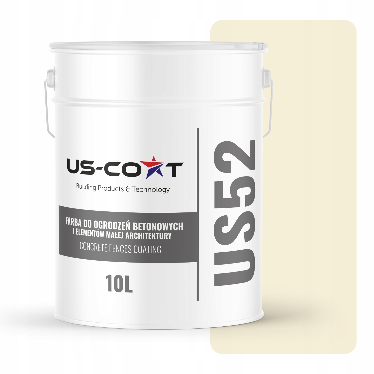 Farba Na Betón Plotových Brán Vonkajšia 10L Biela Zlomená Do Žltej F641