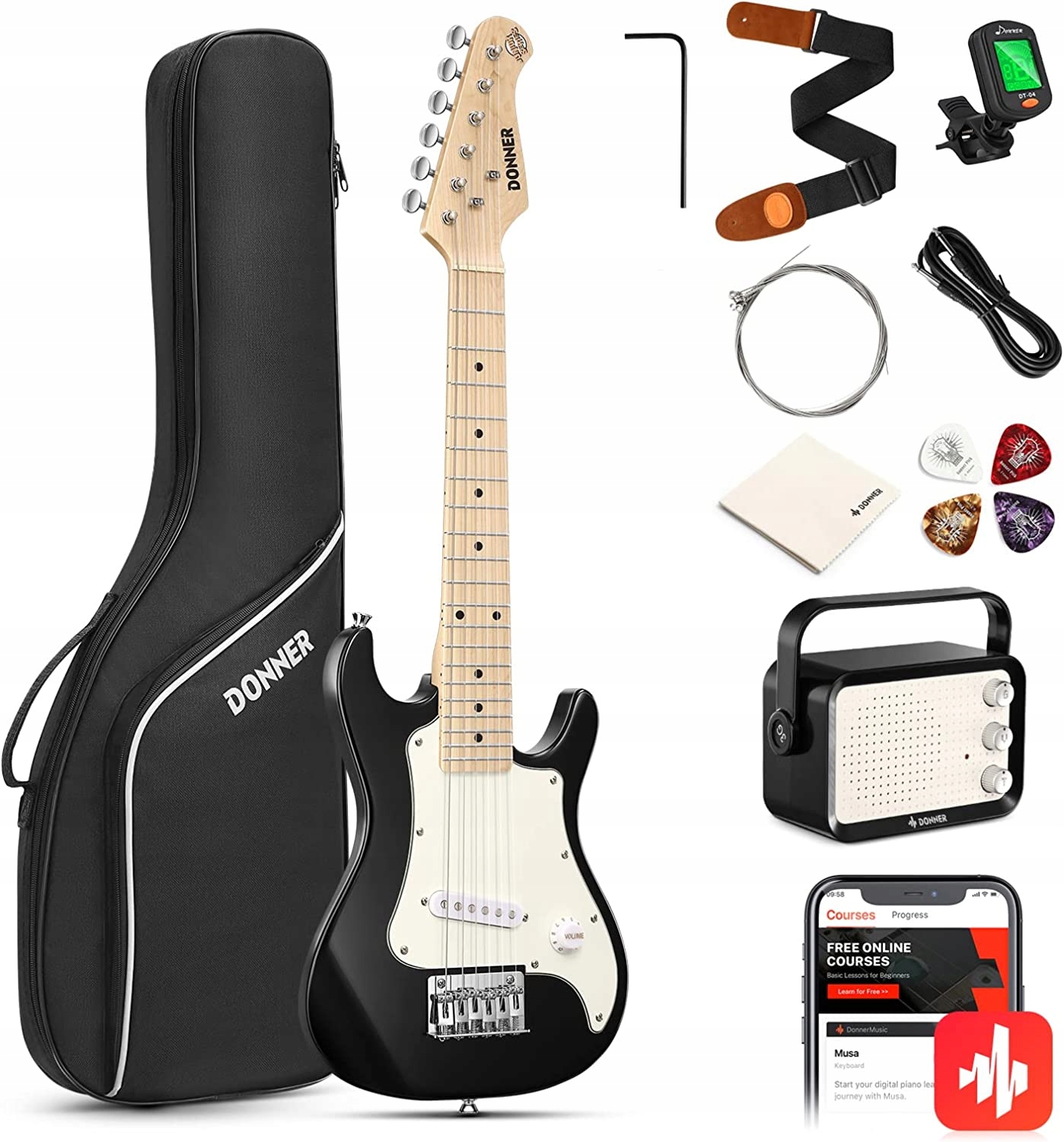 Gitara Elektryczna 30-CALOWA Wzmacniacz Donner
