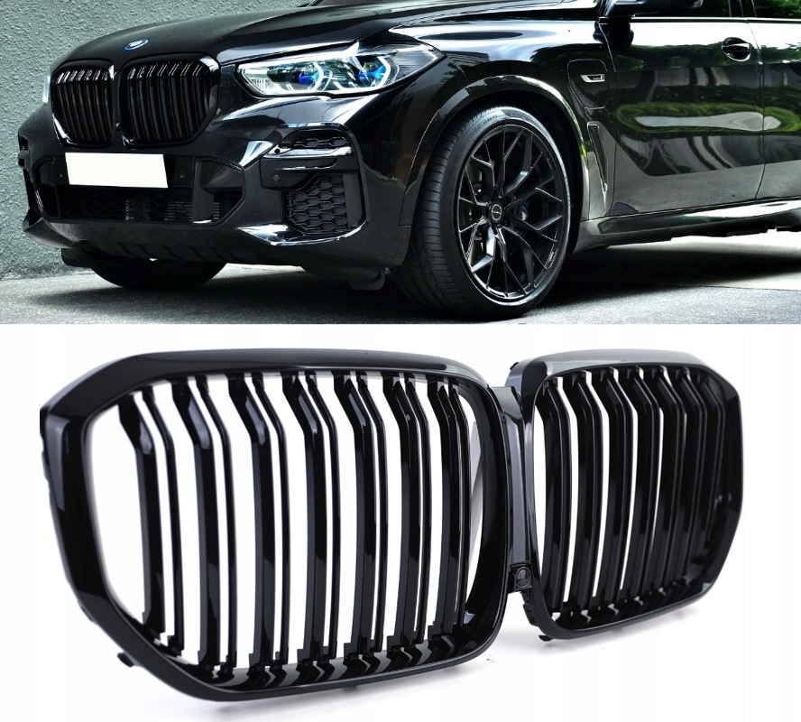 Predná Mriežka Nárazníka na grilovanie nárazníka Čierny lesk pre Bmw X5 G05 Predlift 2018-2023
