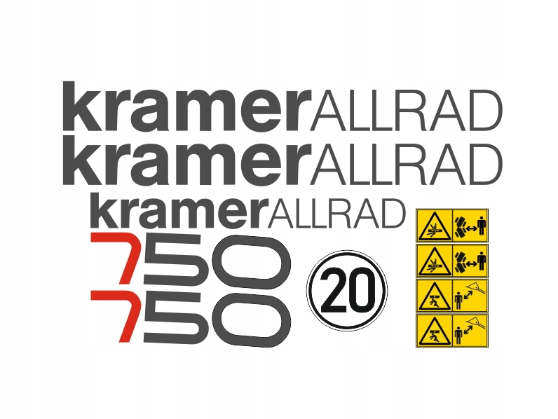 Samolepky s nálepkou Kramer 750
