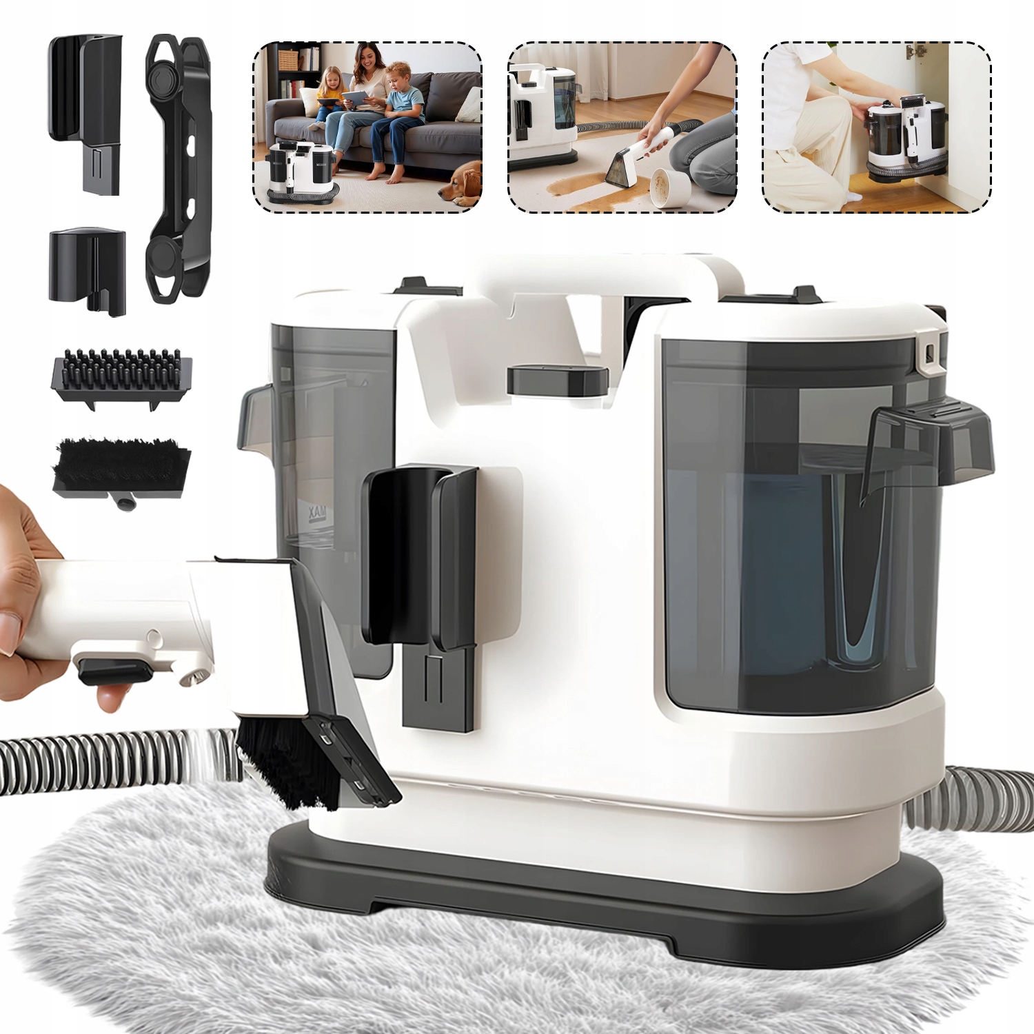 Myjka Do Dywanów, Odkurzacz Piorący 5 W 1 Do Czyszczenia Tapicerki Wodnej