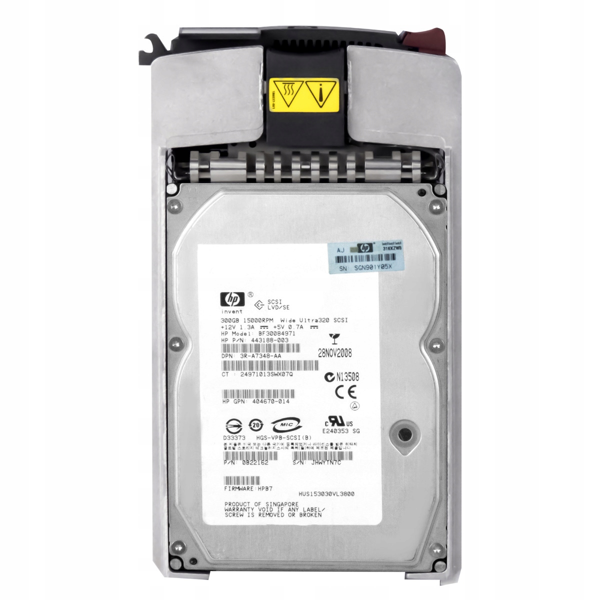 Hp 443188-003 300GB 15K 16MB Scsi U320 3.5'' BF30084971 300GB Scsi pevný disk, 15 000 ot./min
