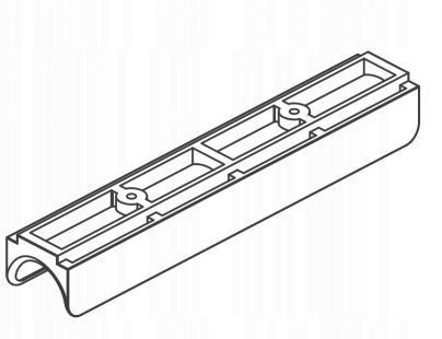 Szyna karniszowa pojedyncza biała ZS-150, 150 cm Długość 1.5 m