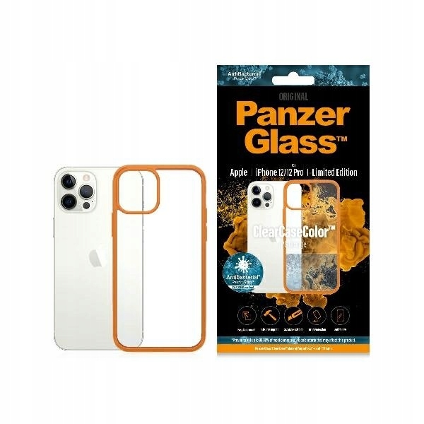 PanzerGlass ClearCase iPhone 12/12 Pro oranžový Ab