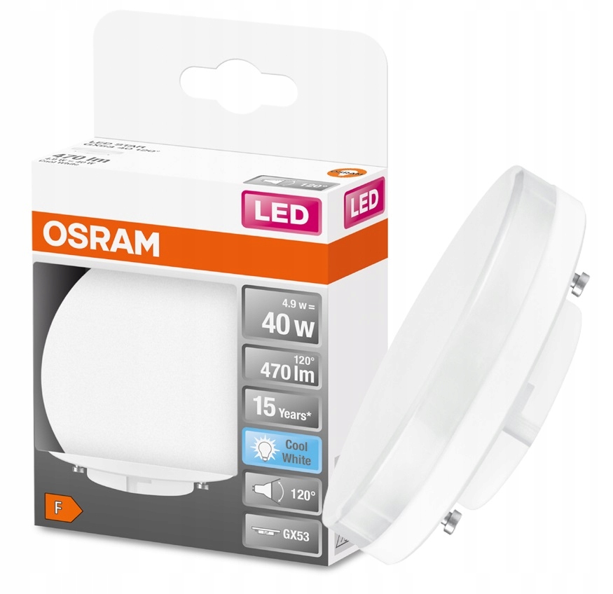 Żarówka LED GX53 4.9W barwa 4000K 120° 470lm Osram
