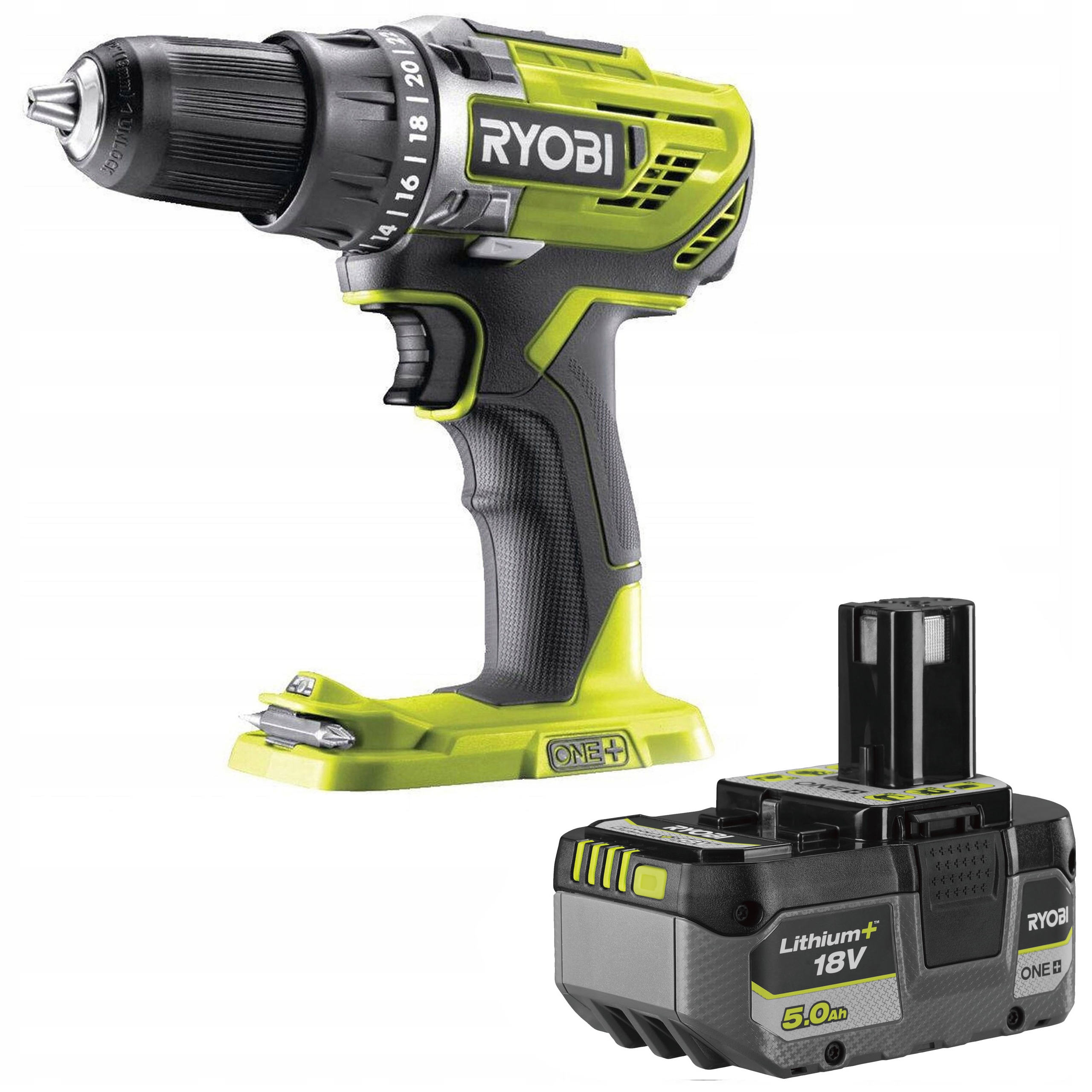 Aku Vrtačka One+ 2 Rychlostní Stupně 18V R18DD3-0 Ryobi 5Ah
