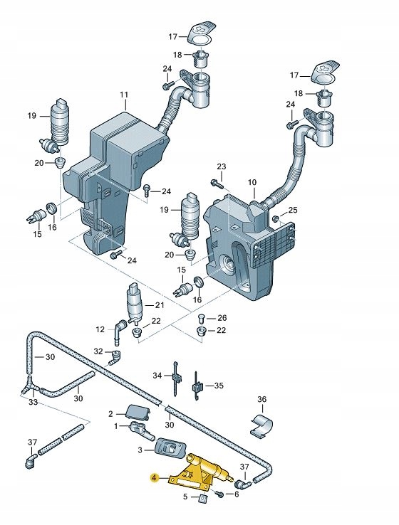 CYLINDER SPRYSKIWACZA REFLEKTORA VW Touran 1T ASO Part number 1T0955978A