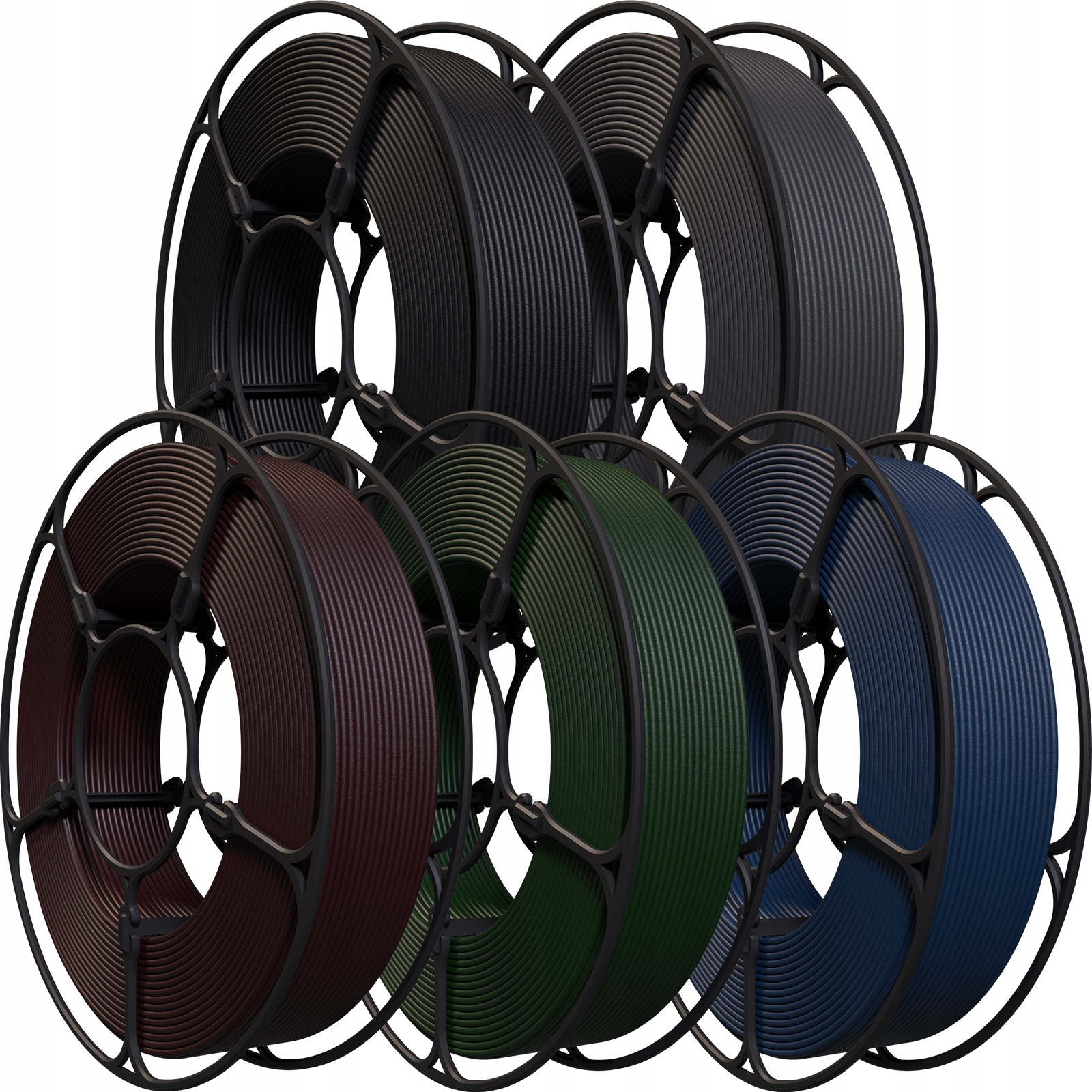 Zestaw kolorów 5x250g Filament Petg Cf FilHub Carbon włókno węglowe 1.75mm