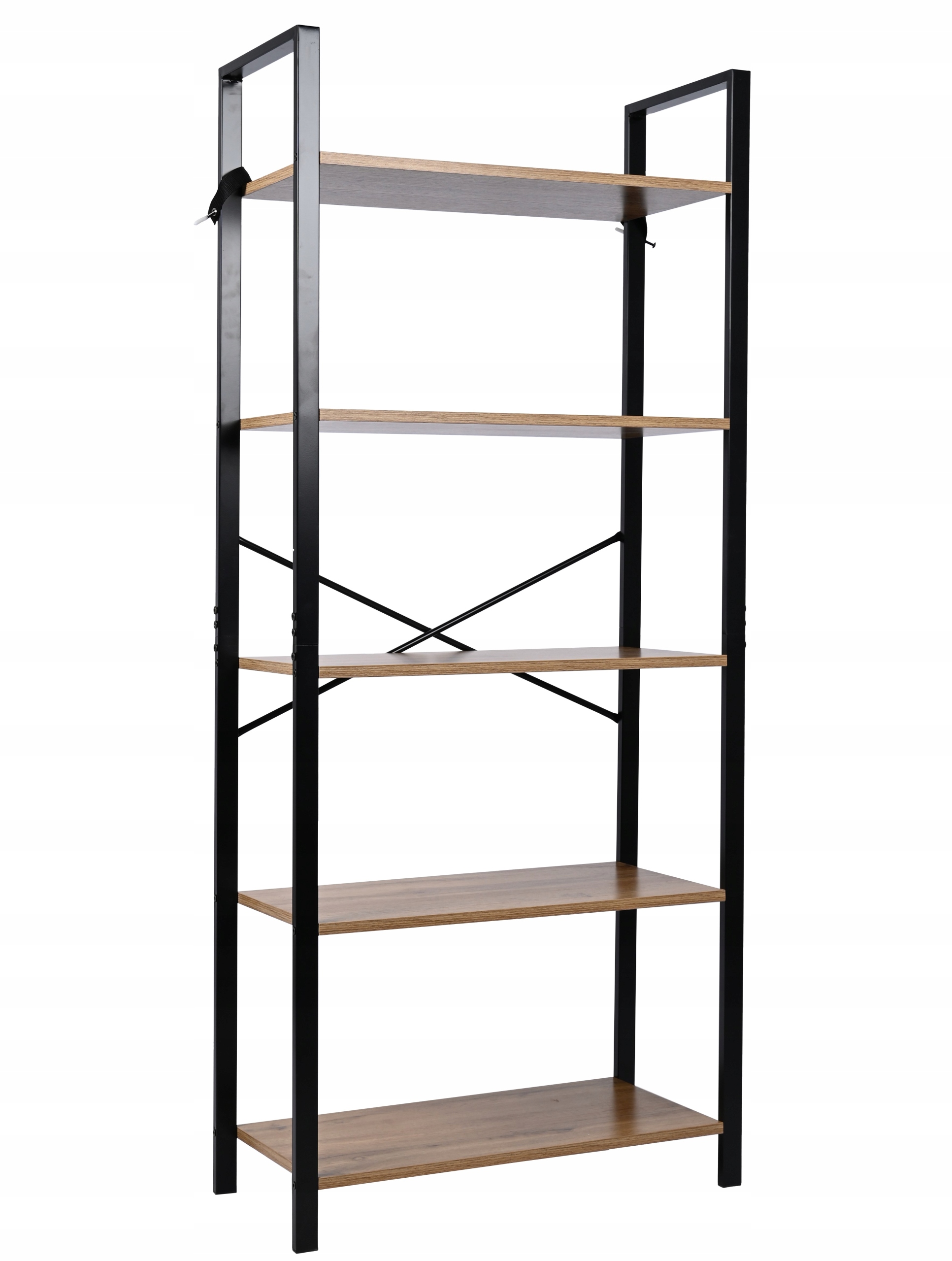 Regál Industriálne Police Loft Do Obývačky Rebrík Prírodný Dub 153x66x30 cm