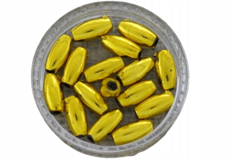 [702100] Koralik ryż 8*4mm kolor złoty 50szt