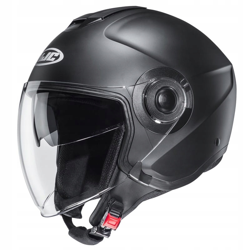 KASK MOTOCYKLOWY OTWARTY JET HJC I40 SEMI FLAT BLACK r L WYPRZEDAŻ