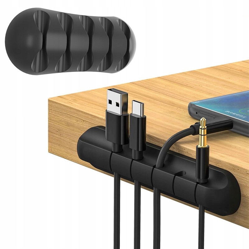 

Organizer Uchwyt Do Kabli 5 Przewodów Silikon