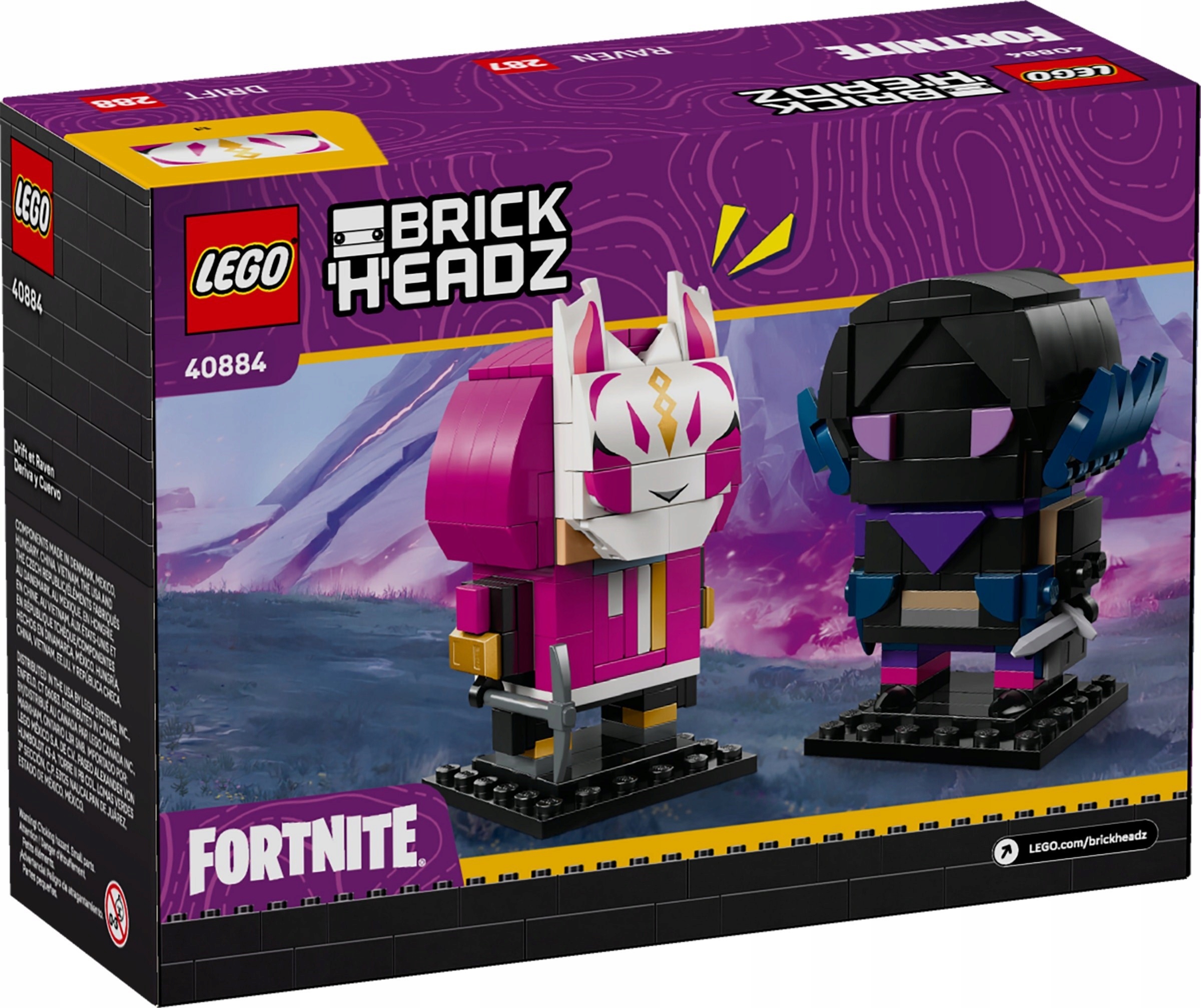 LEGO 40884 BrickHeadz Fortnite Drift i Raven - figurki NOWE