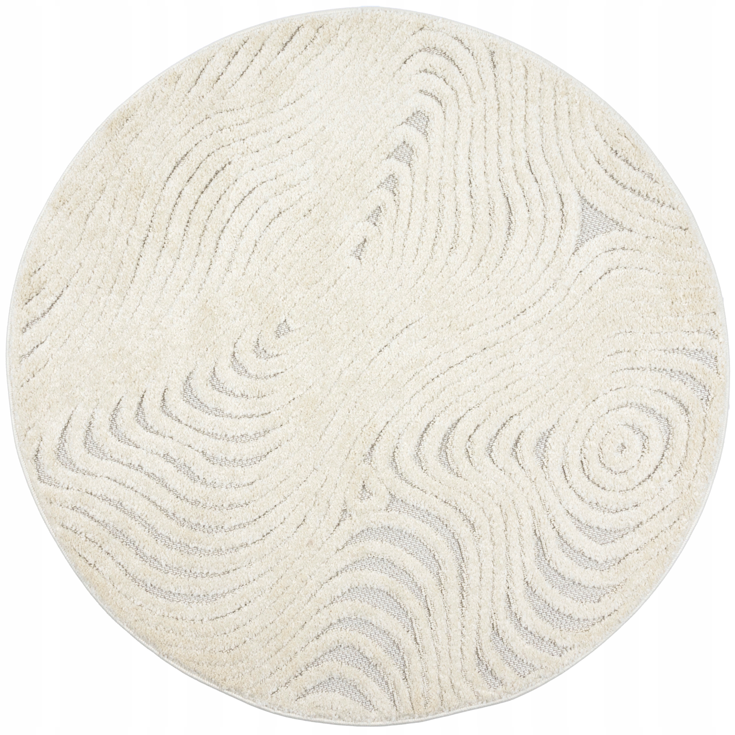 Koberec Boho Cora 120 cm krémový okrúhly do obývačky, moderný