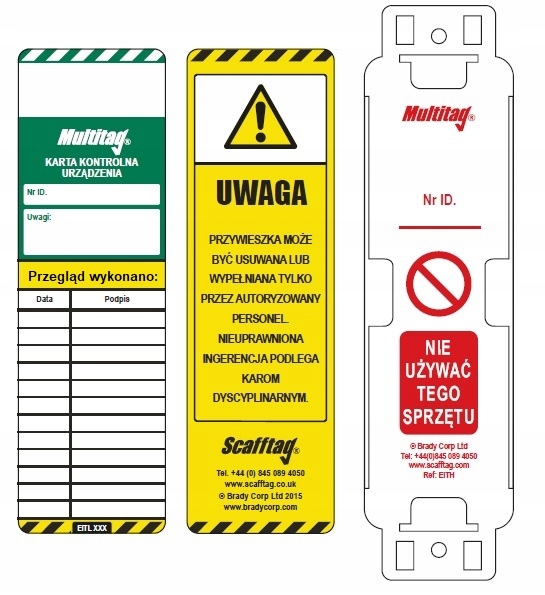 Kontrolka przeglądów urządzeń MultiTag PL komplet
