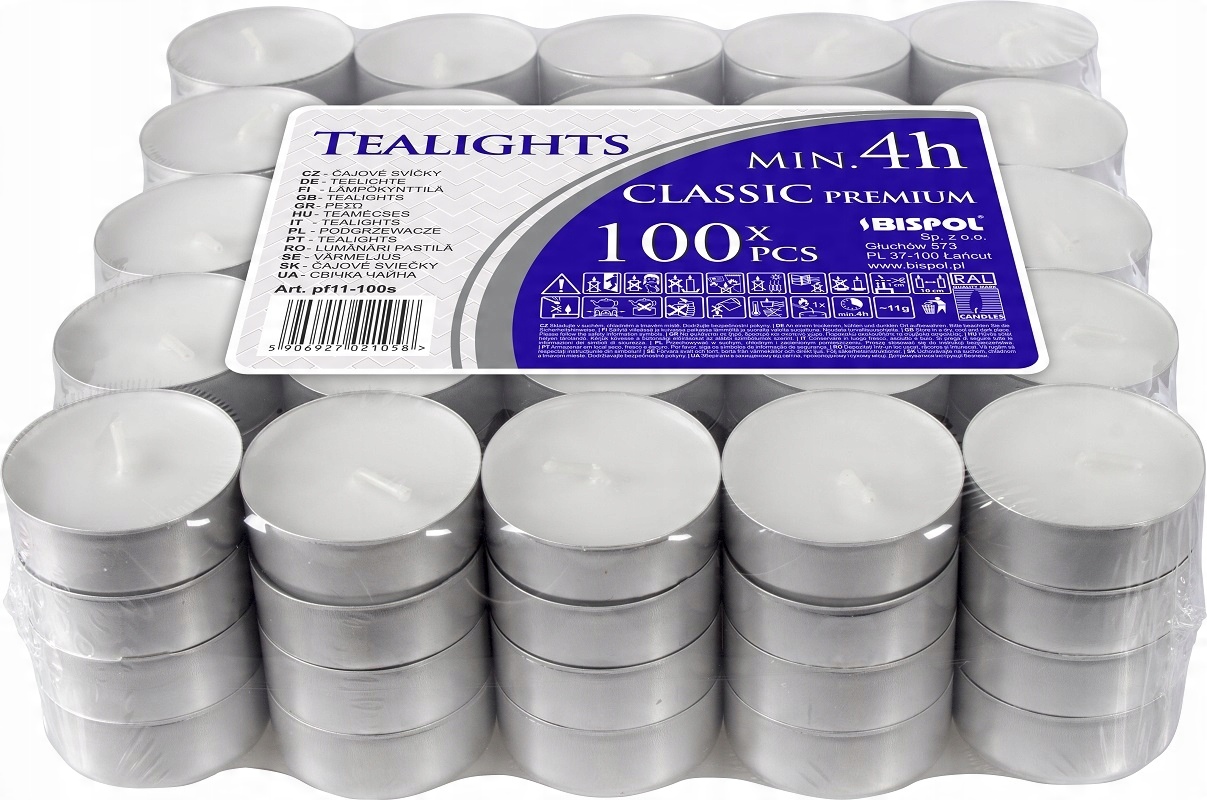 

Bispol Podgrzewacze pf11-100s Świeczki Tealight 4h