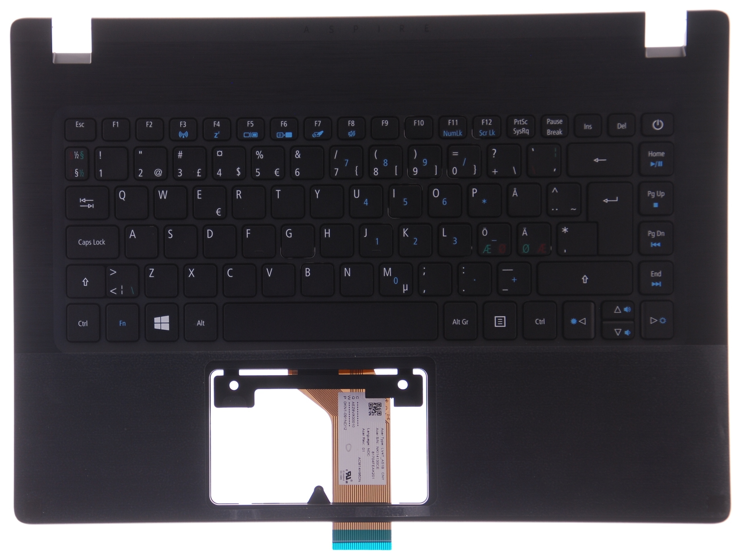 Palmrest s klávesnicí Acer Aspire 1 A114-31-C3FW Se No Dk A+