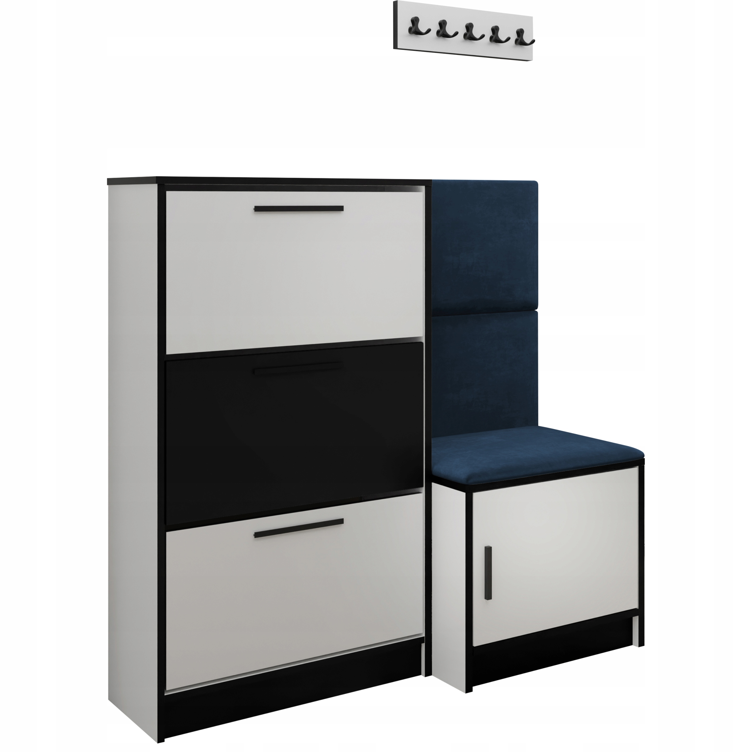 Sada Koli botník a sedák bílá modrá tkanina