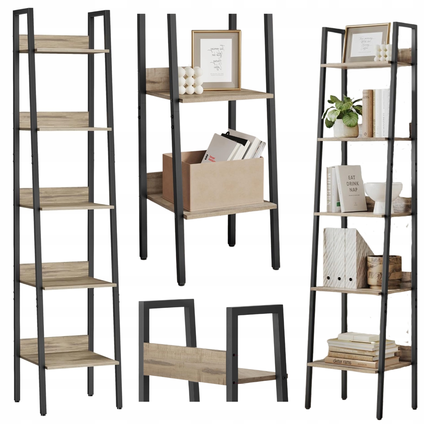 Regál Rebrík na knihy Kvety Polička Skrinka do obývačky Kúpeľňa Loftová