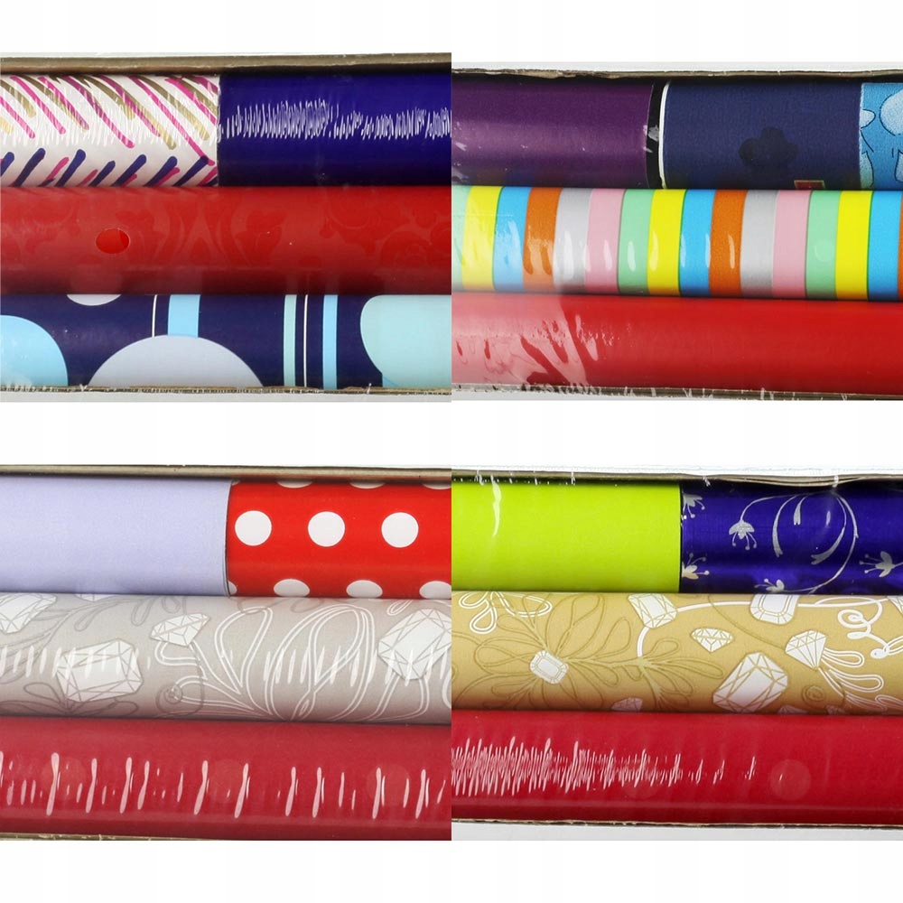 Papier do prezentów prezentowy 57cmx6m MIX Marka Fastima