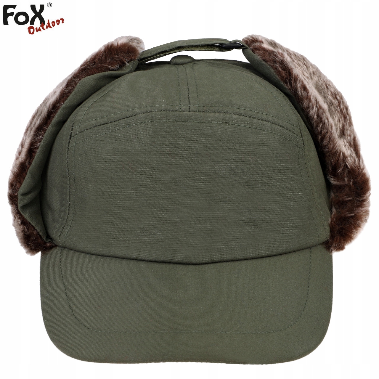 CZAPKA USZATKA ZIMOWA MĘSKA FOX TRAPPER OLIVE Rozmiar uniwersalny