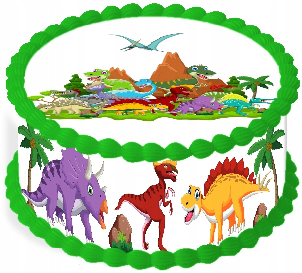 Levně oplatek na dort 29 cm Dinosaurus Dino Party Narozeniny