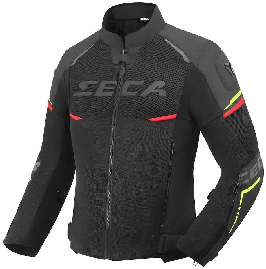 Seca Airflow III Black Fluo Motocyklová Textilná Bunda XXL