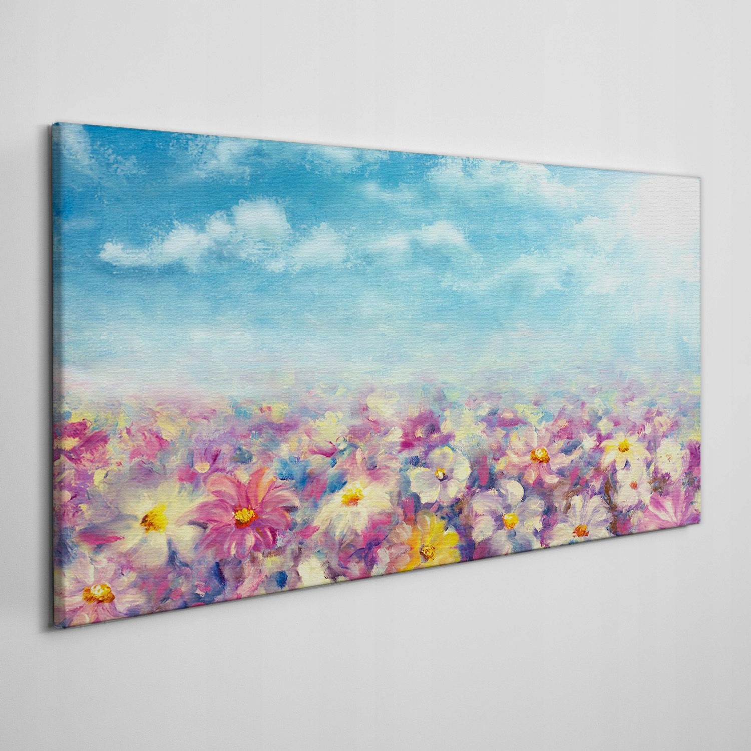 

Płótno obraz na ścianę Kwiaty łąka niebo 120x60 cm