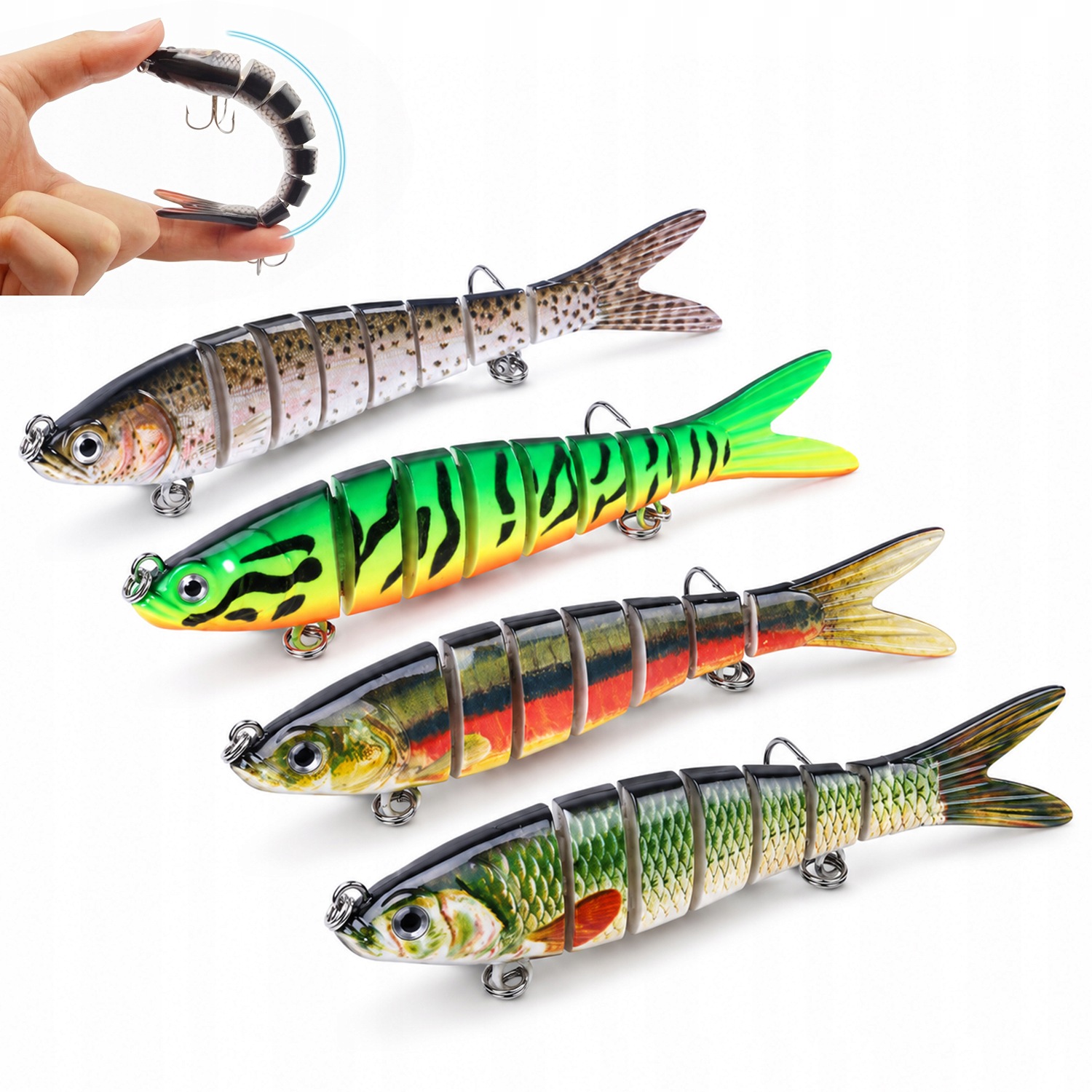 5 sztuk Jointed Swimbait 13.7cm 27g zestaw przynęt spinningowych na szczupaka