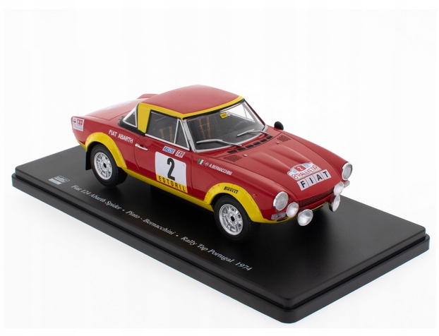 Fiat 124 Abarth Spider Pinto-Bernacchini Rally Tap Portugal 1974 1:24