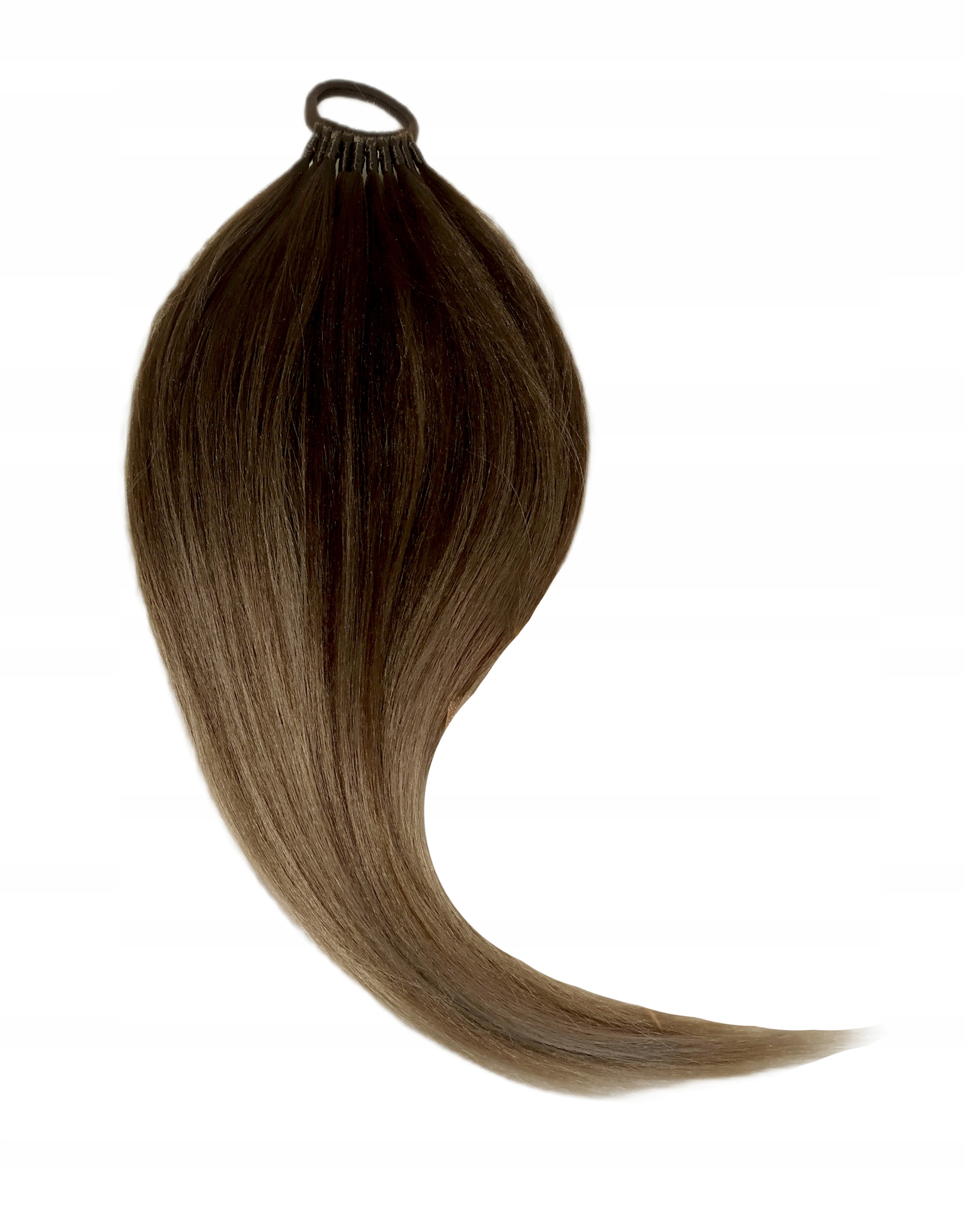 Připínací poník na gumičku, Příčesek, hnědý ombre, Ořechová Koketa, 70 cm