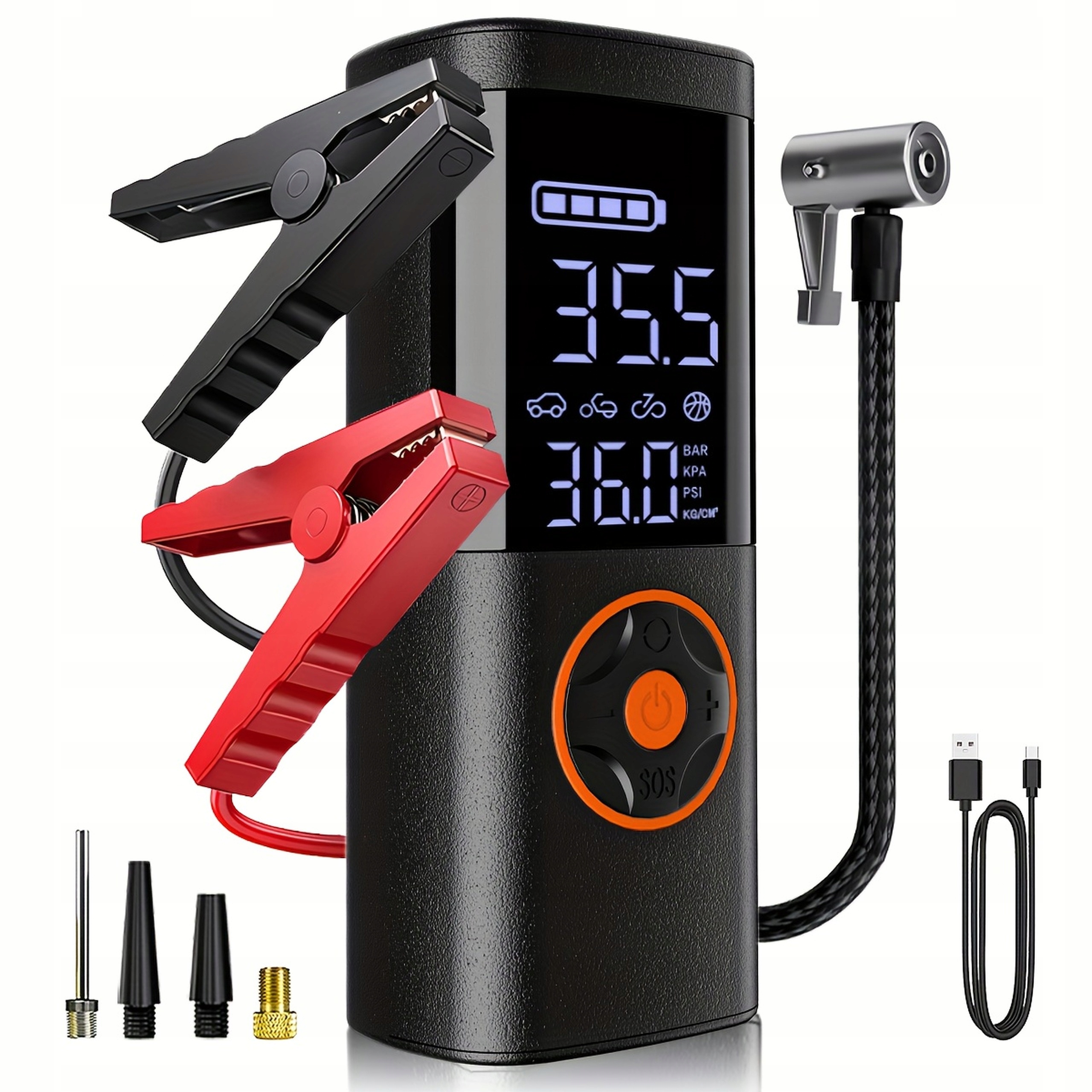 Jump Starter Auto Start do auta a pumpa 150Psi Power Bank Usb C
