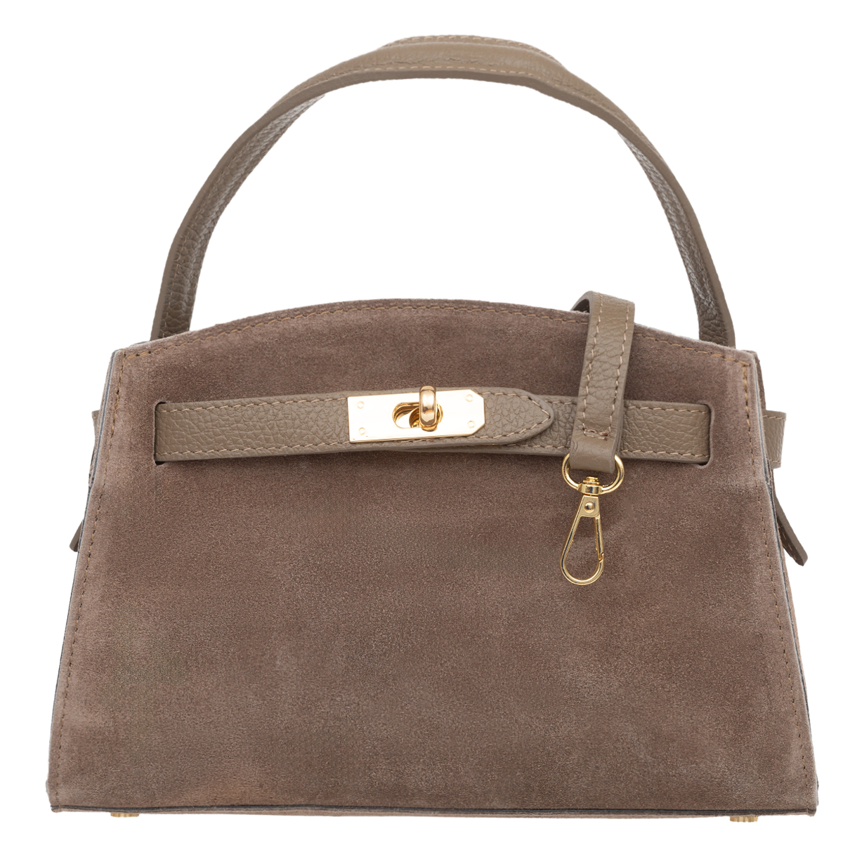 Dámská Kufřík kabelka Vera Pelle Vita Taupe