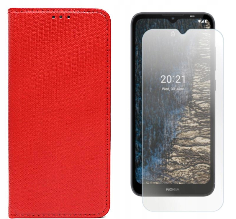 

Etui Smart Magnet do Nokia C10 C20 cze +szkło