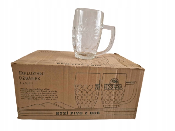 Džbány Pivní Sklenice 6 Ks Holba Šiška 0.5L Kpl dárek