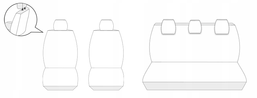 Pokrowce CC DEDYKOWANE do FIAT PANDA III 5os Stan opakowania oryginalne