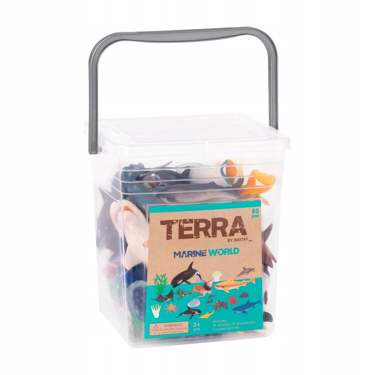 Figurki zwierząt Terra by Battat Marine World zwierzęta wodne 60 elementów