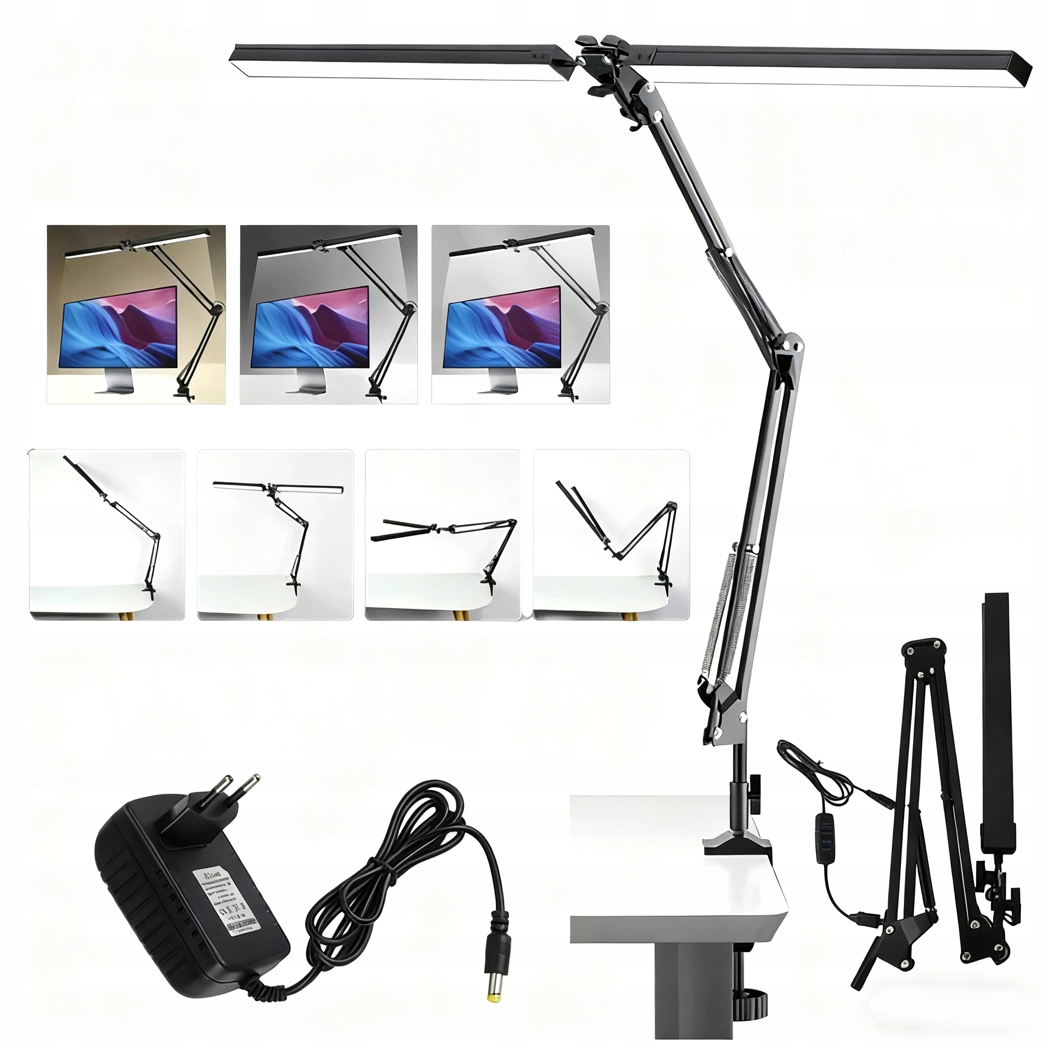 Stolní Lampa Kreslicí Školní Stůl Led Usb Regulace 12W