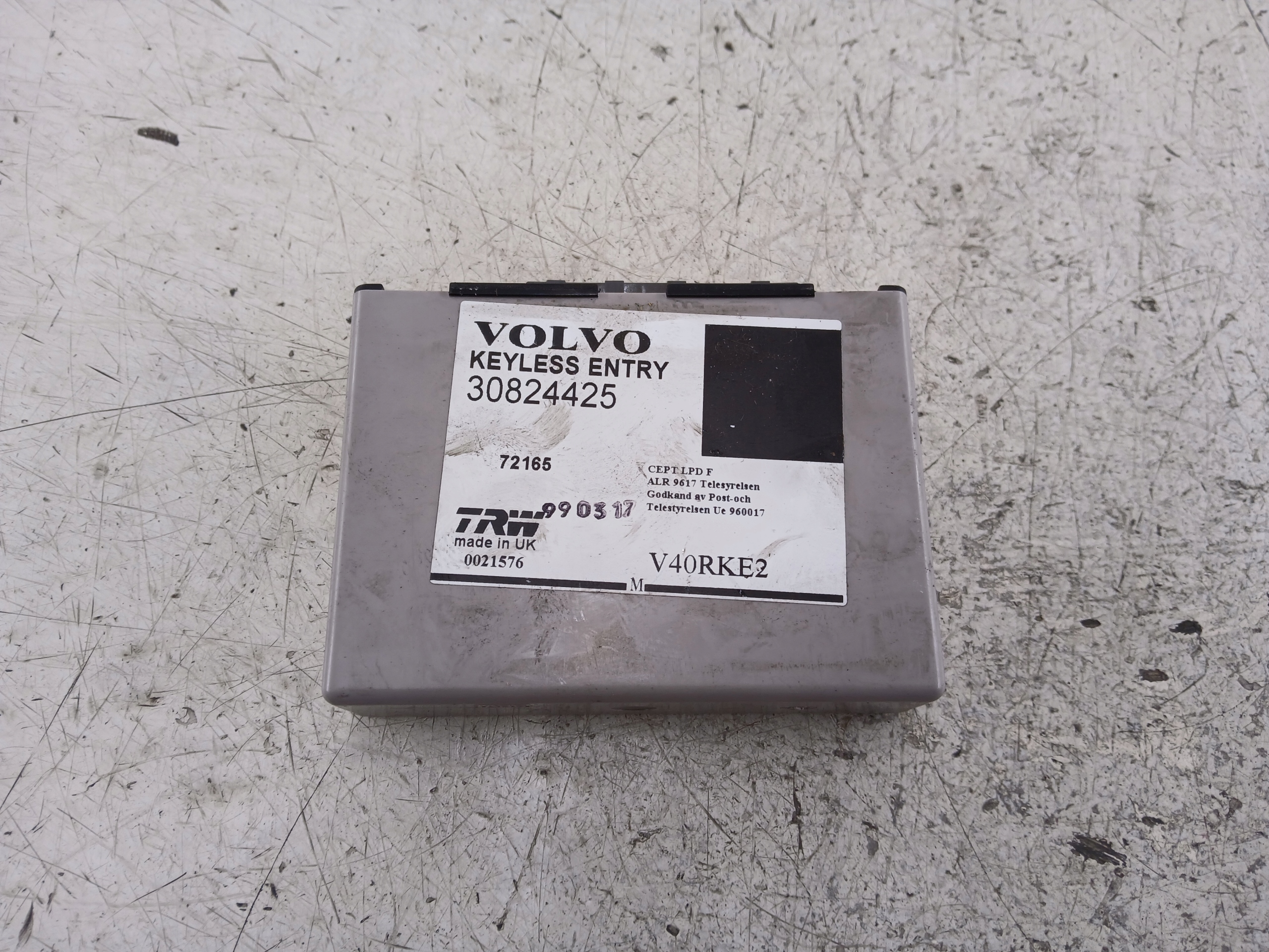 VOLVO V40 S40 e modulo Della serratura Centrale KEYLESS 30824425