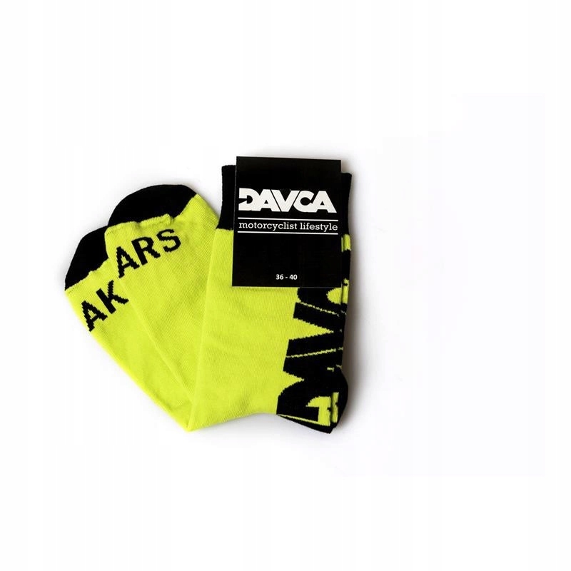 Skarpety Davca Yellow żółty fluo czarny