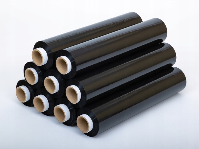 FOLIA STRETCH 3KGx9szt CZARNA STRECZ PAKIET