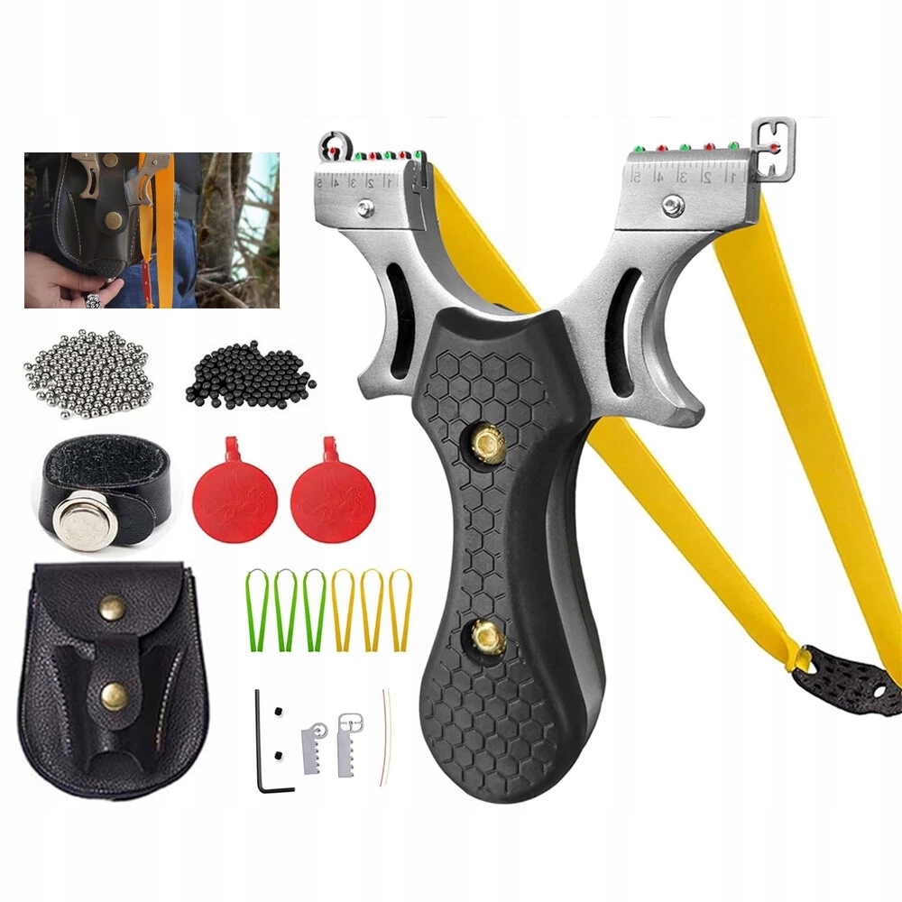 Profesionální Sada Loveckých Praků, Přenosná Prak S Gumovými Pásky