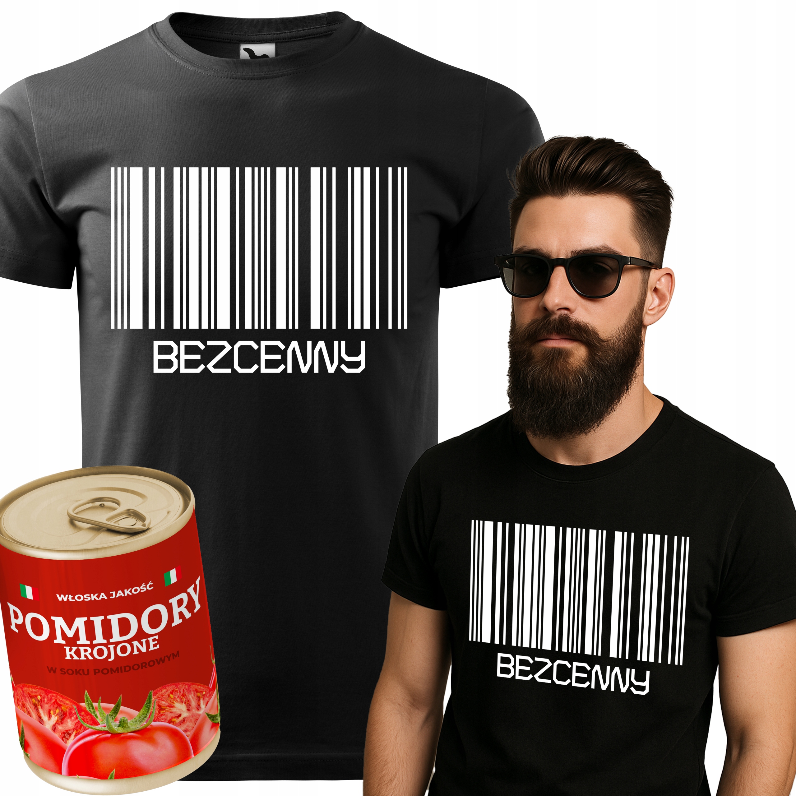 Tričko V Plechovce Černé Pánské Dárek Ke Dni Chlapců Neocenitelný Vel XL