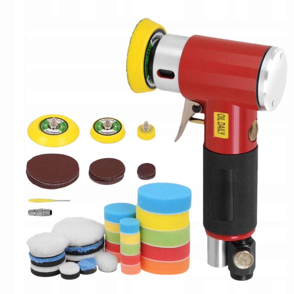 Pneumatická leštička Houbičky Futra Filce 25/50/75 mm Set